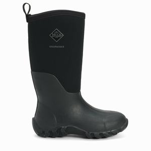 Muck Boots Edgewater II Lærstøvler Dame Svart | 5213-XZAPE