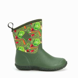 Muck Boots RHS Muckster II Lærstøvler Dame Grønn | 0368-LSBEW